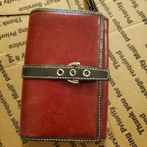Brown leather coach wallet